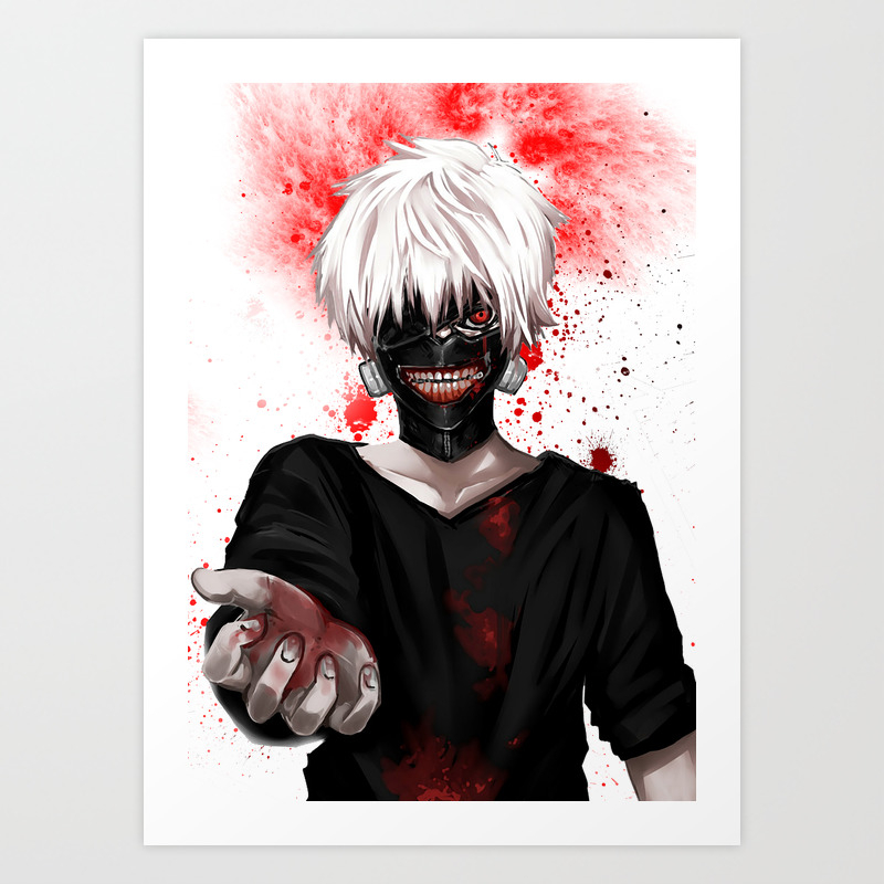 Ken Kaneki Tokyo Ghoul Art Print By Maxiposters Society6