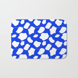 Awesome Cow Spots pattern blue and white , cute Watercolor Gifts for Birthday cowgirl, cowboy Lover  Bath Mat