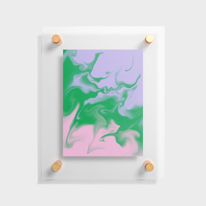colorful marble pattern Floating Acrylic Print