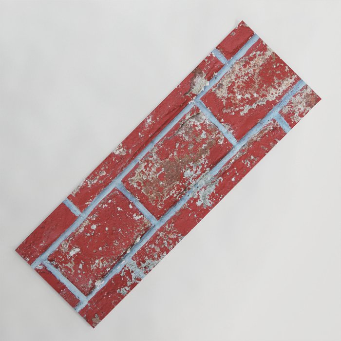 Texture background surface wallpaper red blue brick Yoga Mat