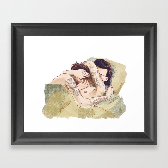 Lourry Cuddles Framed Art Print