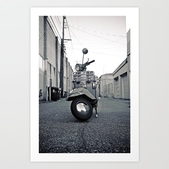 Urban Vespa Art Print