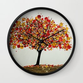 Tree in Autumn Wall Clock