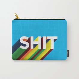 SHIT Carry-All Pouch | Typography, Pop Art, 3D, Word, Retro, Illustrator, Lettering, Digital, Curated, Shit 