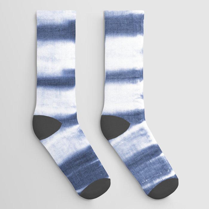 Blue stripes tie dye Socks