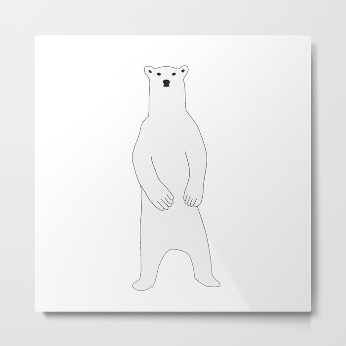 Polar bear standing Metal Print