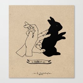 Hand-shadows Mr rabbit Canvas Print