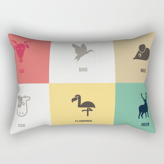 Animals colors Rectangular Pillow