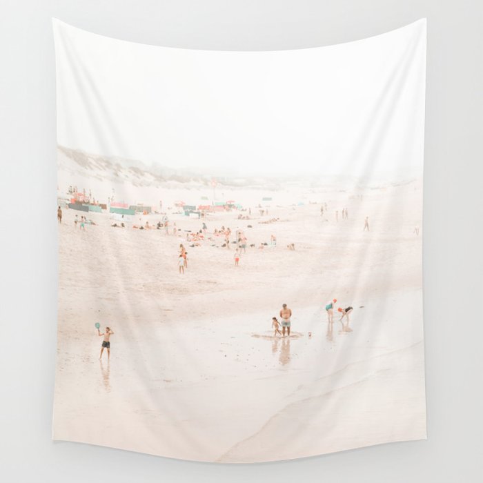 At the beach ten (part one of a diptych) - Minimal Beach - Ocean Sea photography Wall Tapestry