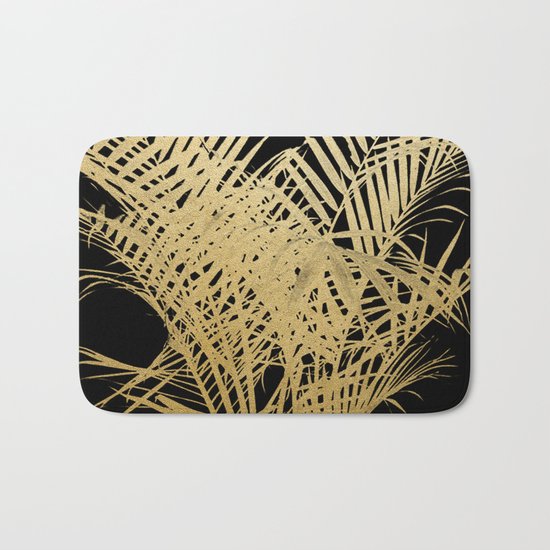 Golden Palms Bath Mat