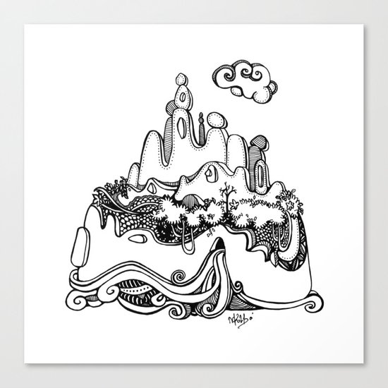 Lonely mountain Canvas Print