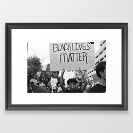 BLACK LIVES MATTER (10% Donation to ACLU) Framed Art Print