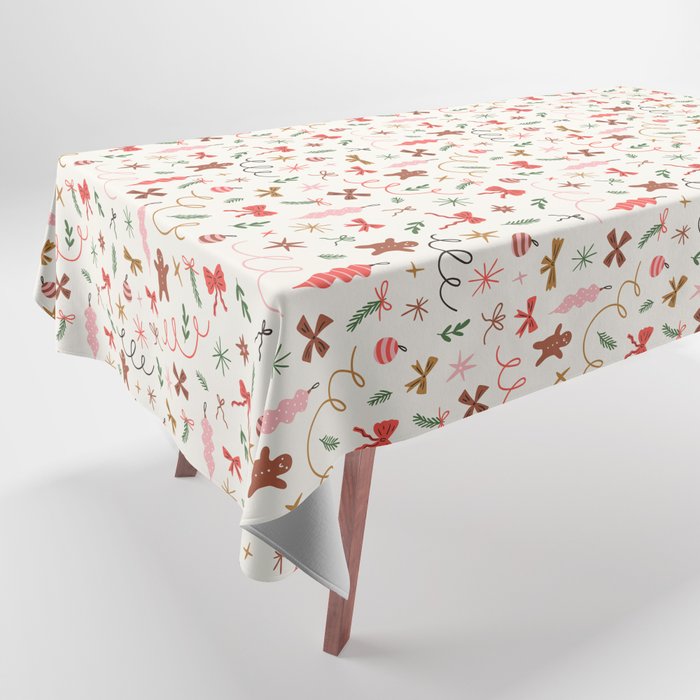 Happy Holidays print design Tablecloth