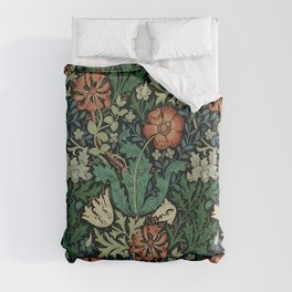 William Morris Compton Floral Art Nouveau Pattern Duvet Cover