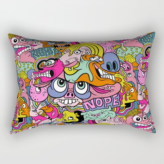 Doodles gone wild Rectangular Pillow