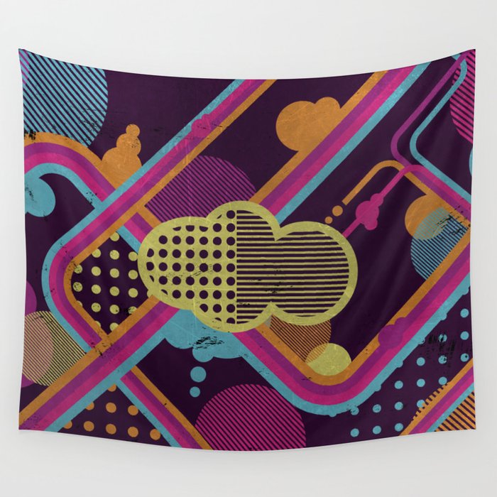 Funky Cloud Wall Tapestry
