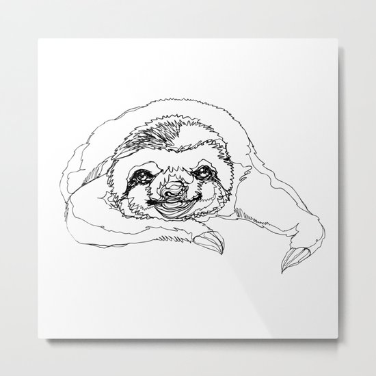 Lazy Slothurday Metal Print