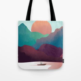 Rocky Mountains travel poster Tote Bag