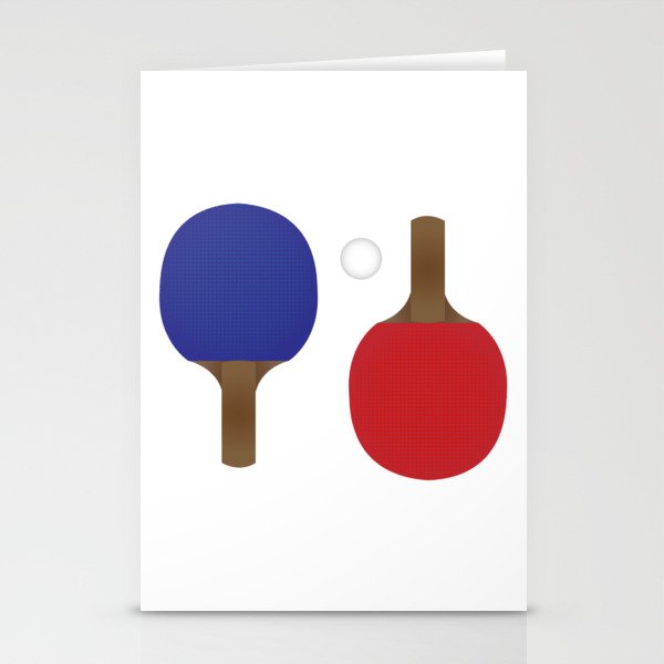 Ping Pong Rackets Stationery Cards