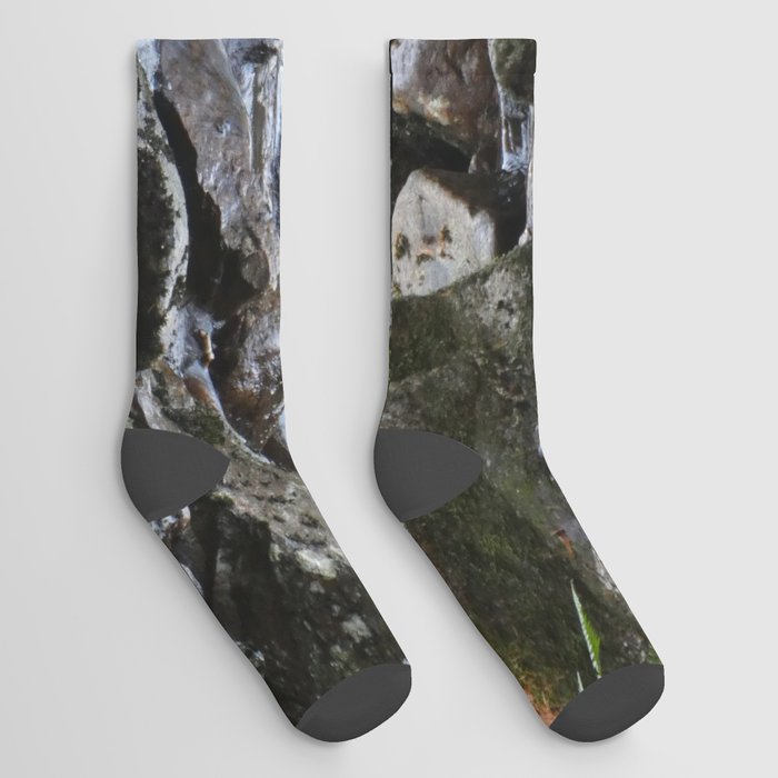A Scottish Highlands Mini Winter Waterfall Socks