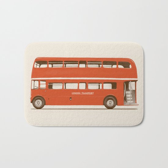 Red London Bus Bath Mat