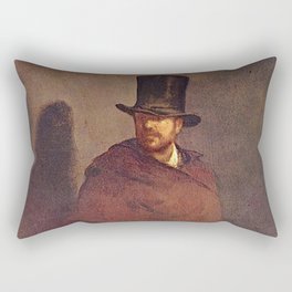 The Absinthe Drinker - Édouard Manet  Rectangular Pillow