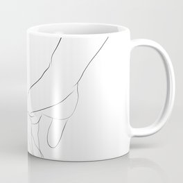 promesse Coffee Mug | Minimalism, Close, Love, Abstract, Touch, Drawing, Black and White, Modern, Minimal, Simple 