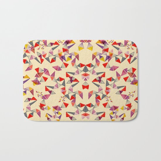 watercolour geometric shapes Bath Mat