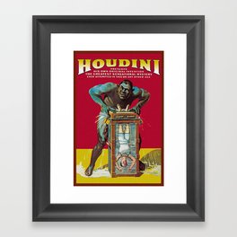 Vintage Houdini Magic poster Framed Art Print