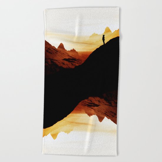 Red wasteland Beach Towel