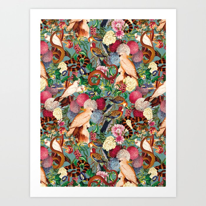 Floral and Animals pattern