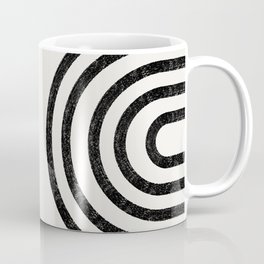 Minimal Geometric Line Curvature Patterns  Coffee Mug