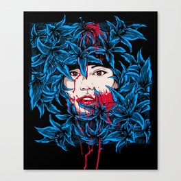 Horror Scary Woman Drawing Canvas Print