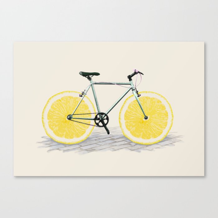 Lemon Bicycle Canvas Print