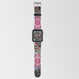 Varicolored vintage seamless illustration. Tropical seamless pattern with many abstract flowers.  Apple Watch Band