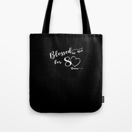 80th Blessed Birthday. 80th birthday gift, Seventy years old and blessed. Tote Bag