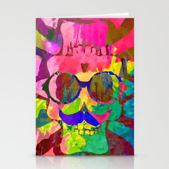 Old Vintage Funny Skull Art Portrait With Painting Abstract