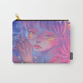 Aesthetic neon anime girl pattern Carry-All Pouch