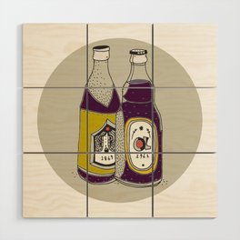 daily foods: beer Wood Wall Art