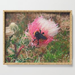 Pink Prickle Fluff Serving Tray