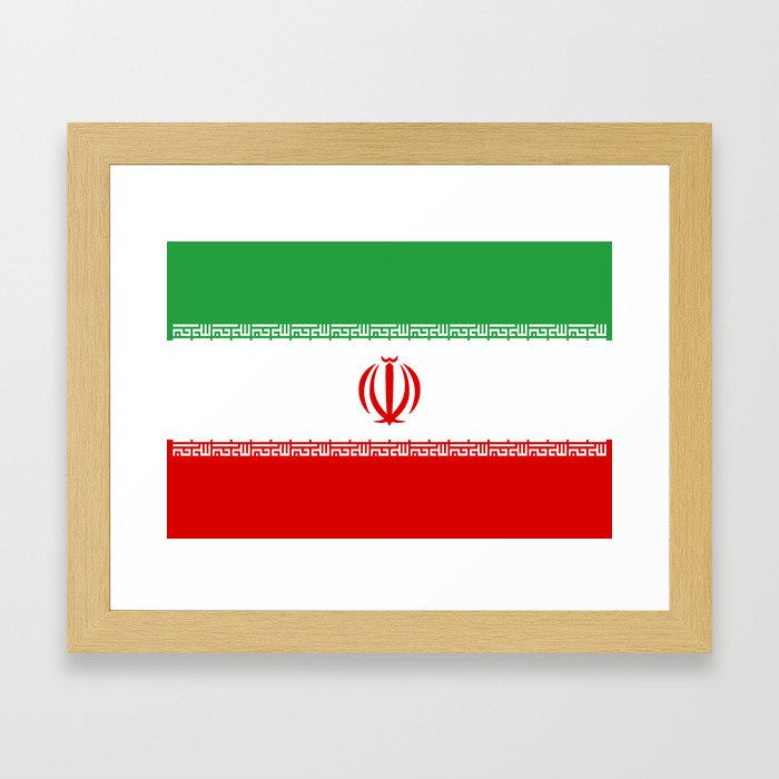 National flag of the Islamic Republic of Iran - Authentic version Framed Art Print