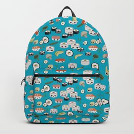 Kawaii Sushi Backpack | Food, Graphicdesign, Snacks, Oil, Seaweed, Kawaii, Sushi, Vegtables, Pattern, Fish 