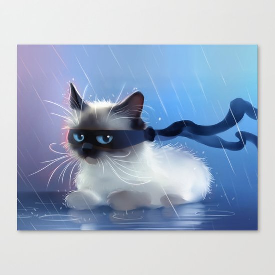 Fancy Ninja Cat Canvas Print