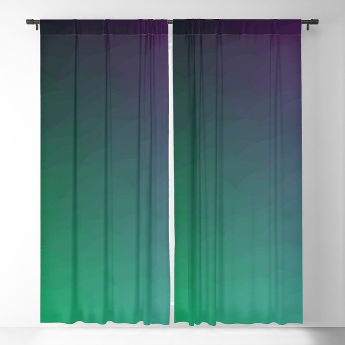 Pea Green Purple Blue Black Ombre, Purple And Green Curtains