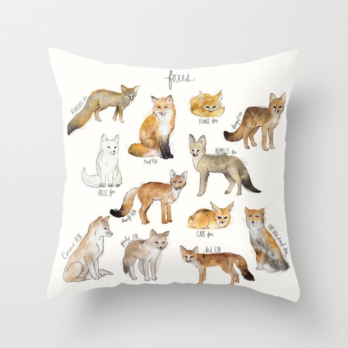 Foxes Throw Pillow