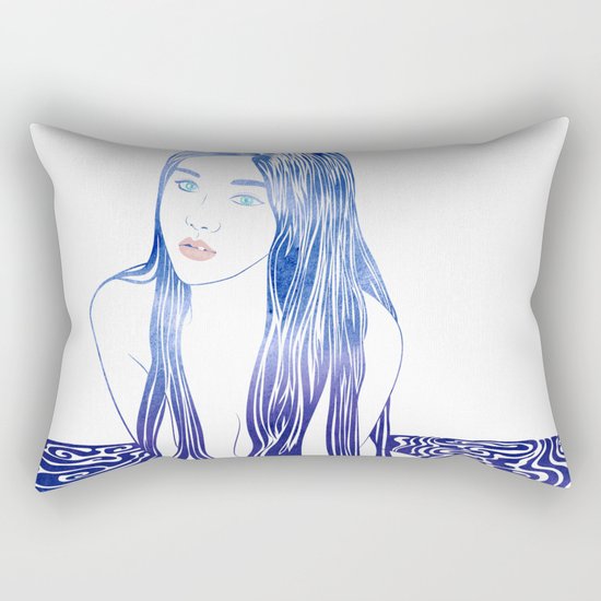 Water Nymph L Rectangular Pillow