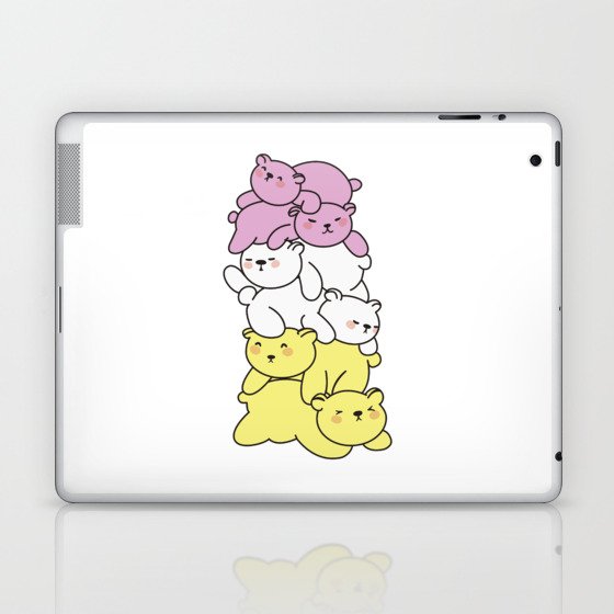 Twink Flag Pride Lgbtq Cute Bear Bunch Laptop & iPad Skin