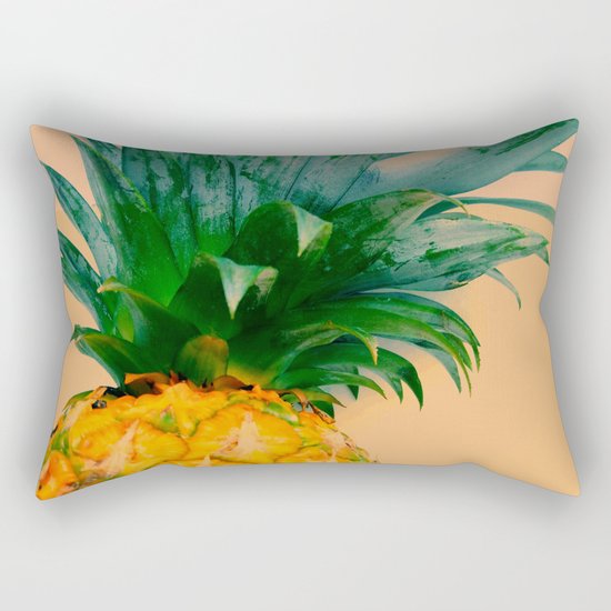 Pineapple in orange Rectangular Pillow
