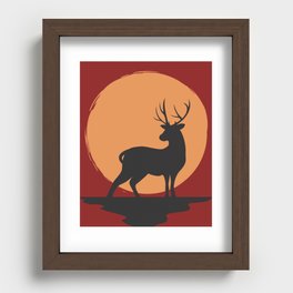 Deer in the Sun Recessed Framed Print