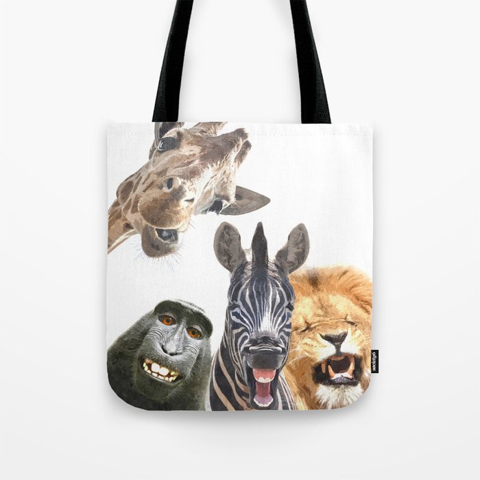 Jungle Animal Friends Tote Bag